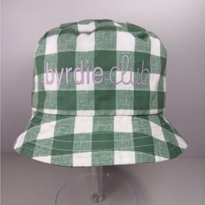 Byrdie Club Green Checkered Women's Bucket Hat